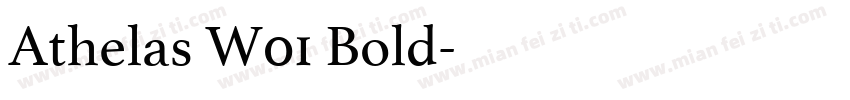 Athelas W01 Bold字体转换